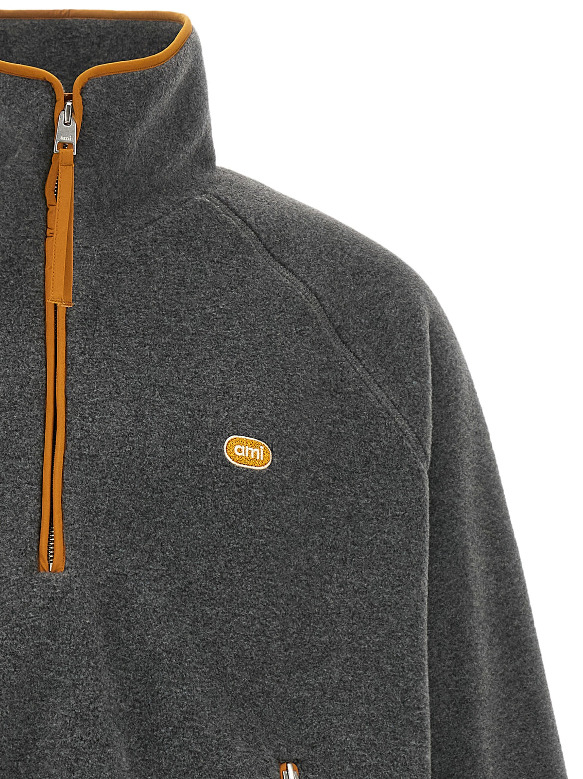 Ami Paris Unisex Orange Grey Vareuse Sweatshirt