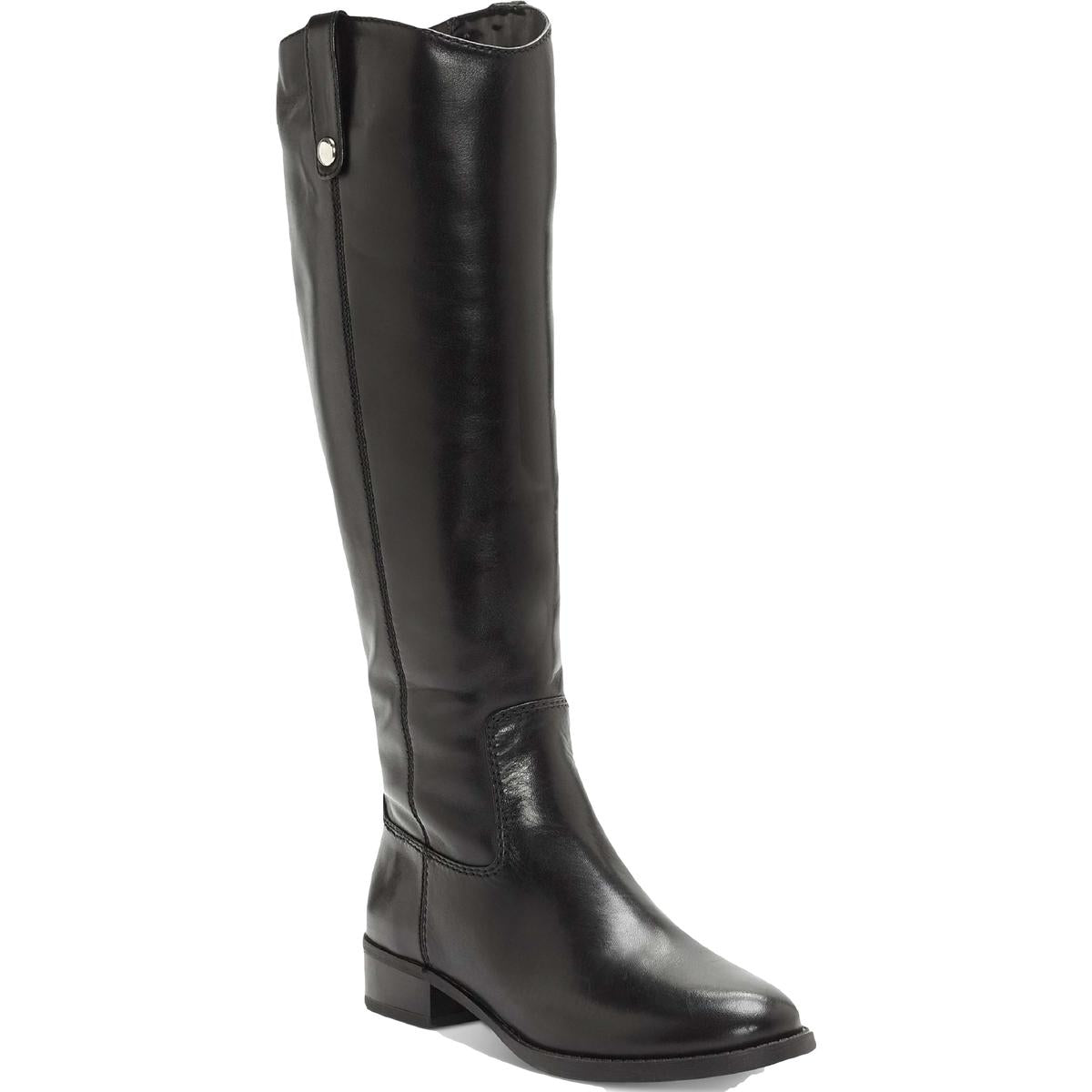 INC Womens Fawne Leather Knee-High Riding Boots 8 Medium Black