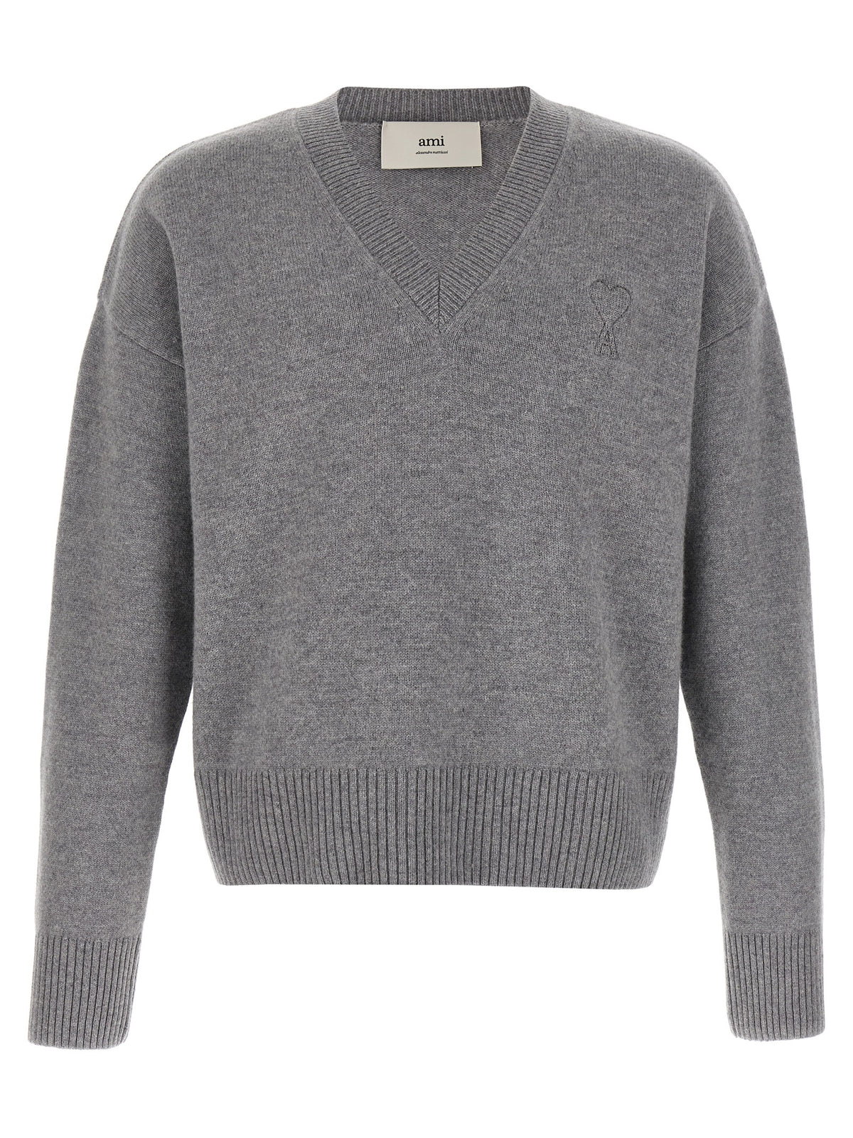 Ami Paris Men Puff Logo Patch Sweater