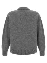 Ami Paris Men Grey 'Ami De Coeur' Sweater
