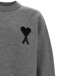 Ami Paris Men Grey 'Ami De Coeur' Sweater