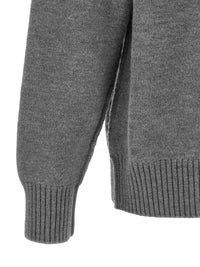 Ami Paris Men Grey 'Ami De Coeur' Sweater