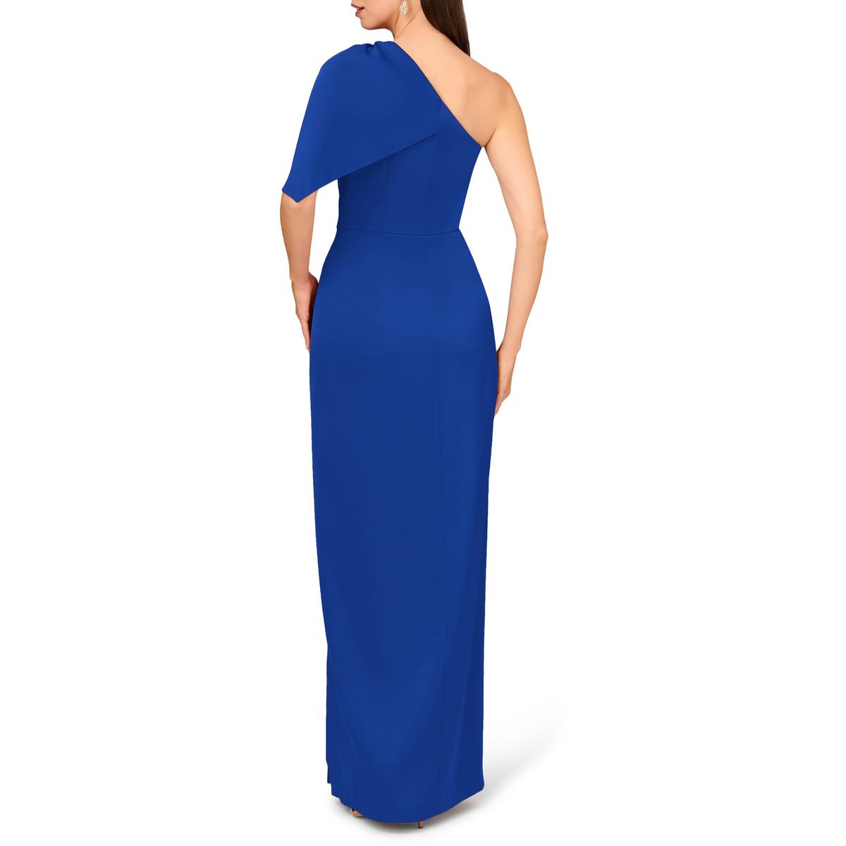 Womens Satin One Shoulder Evening Dress