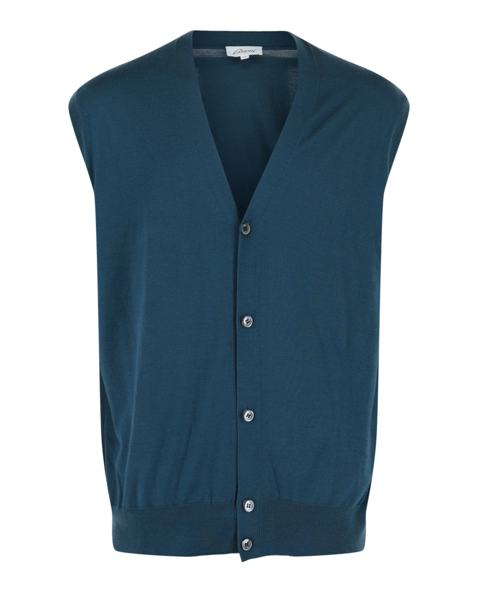 Brioni Mens Wool Button Front Vest