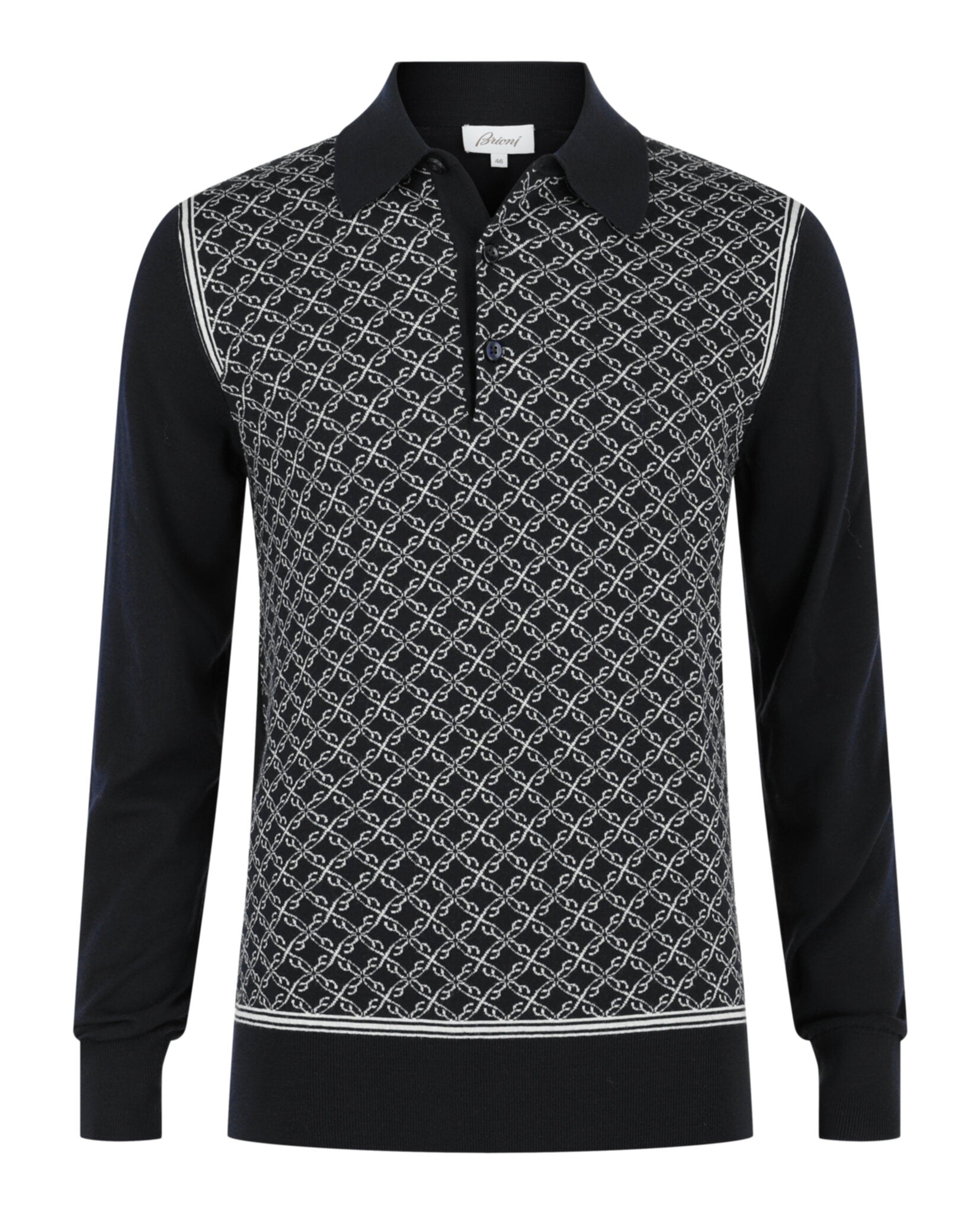 Brioni Mens Long Sleeve Polo