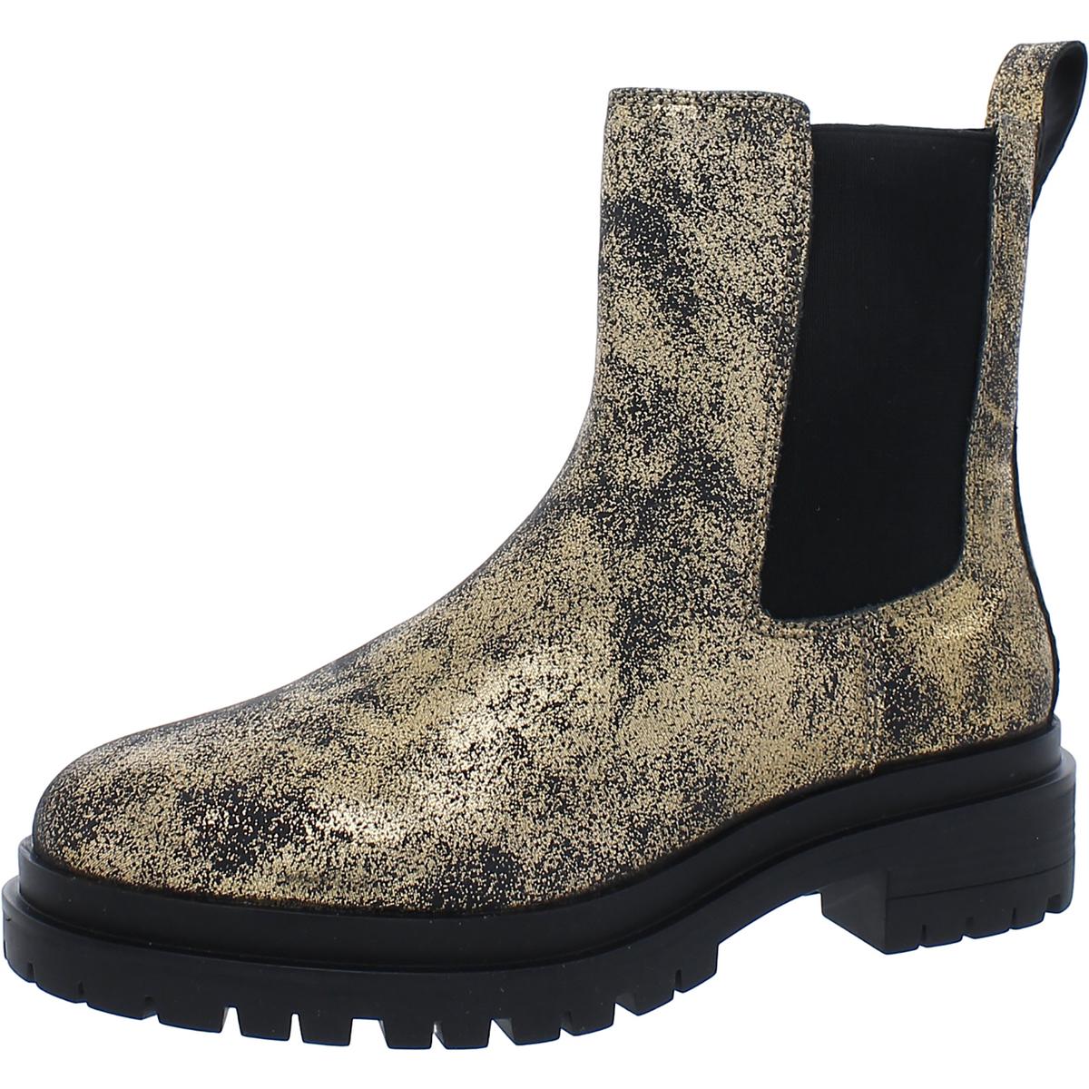 Corinne  Womens Lugged Sole Ankle Chelsea Boots