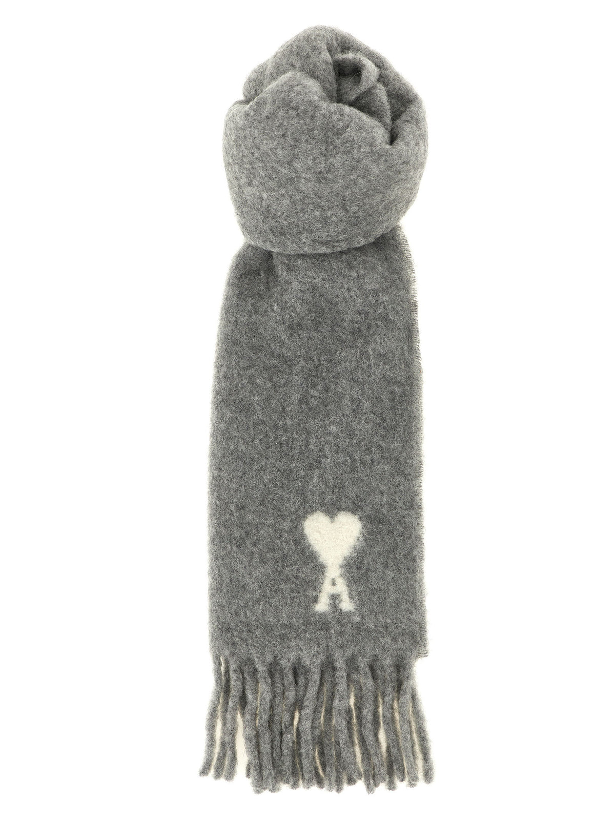 AMI PARIS Ami Paris Unisex Adc Logo Scarf And Fringes