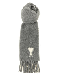 AMI PARIS Ami Paris Unisex Adc Logo Scarf And Fringes