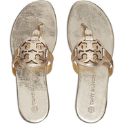 Miller Soft Womens Leather Metallic Slide Sandals