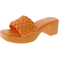 GOLDY Womens Faux Leather Slip On Mule Sandals