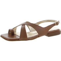 Nikki Womens Leather Ankle Strap Slingback Sandals