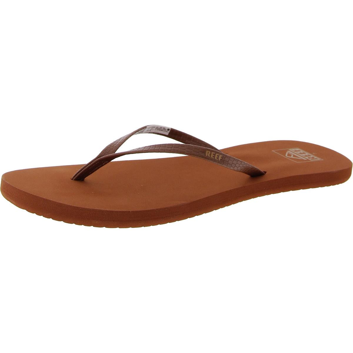 Womens Snake Print Flip-Flops