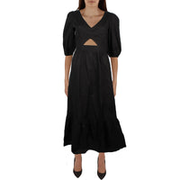 Rhodes Womens Daytime Keyhole Midi Dress
