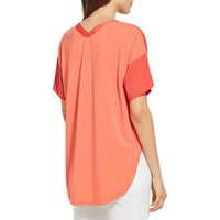 Stevie Womens V-Neck Side-Slit Top