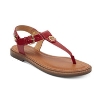 Bennia Womens Embellished Faux Leather Thong Sandals