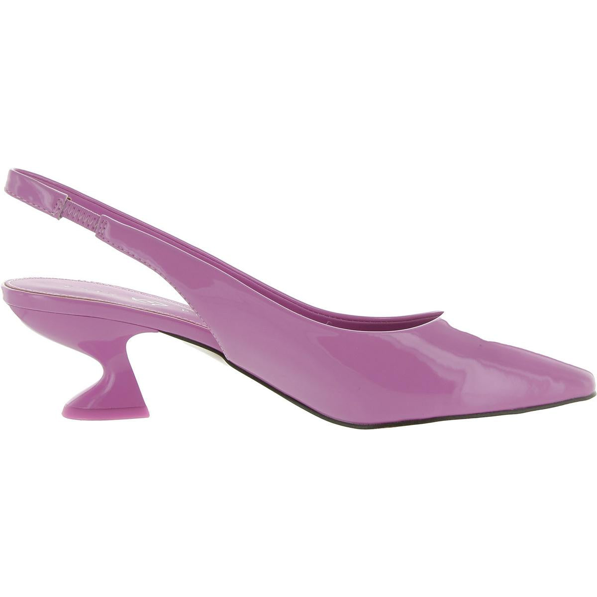 The Laterr Sling Back Womens Patent Square Toe Slingback Heels