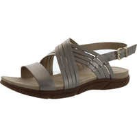 Marlis Womens Leather Padded Sole Slingback Sandals Gold