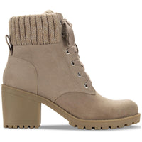 Romina Womens Knit Ankle Combat & Lace-up Boots