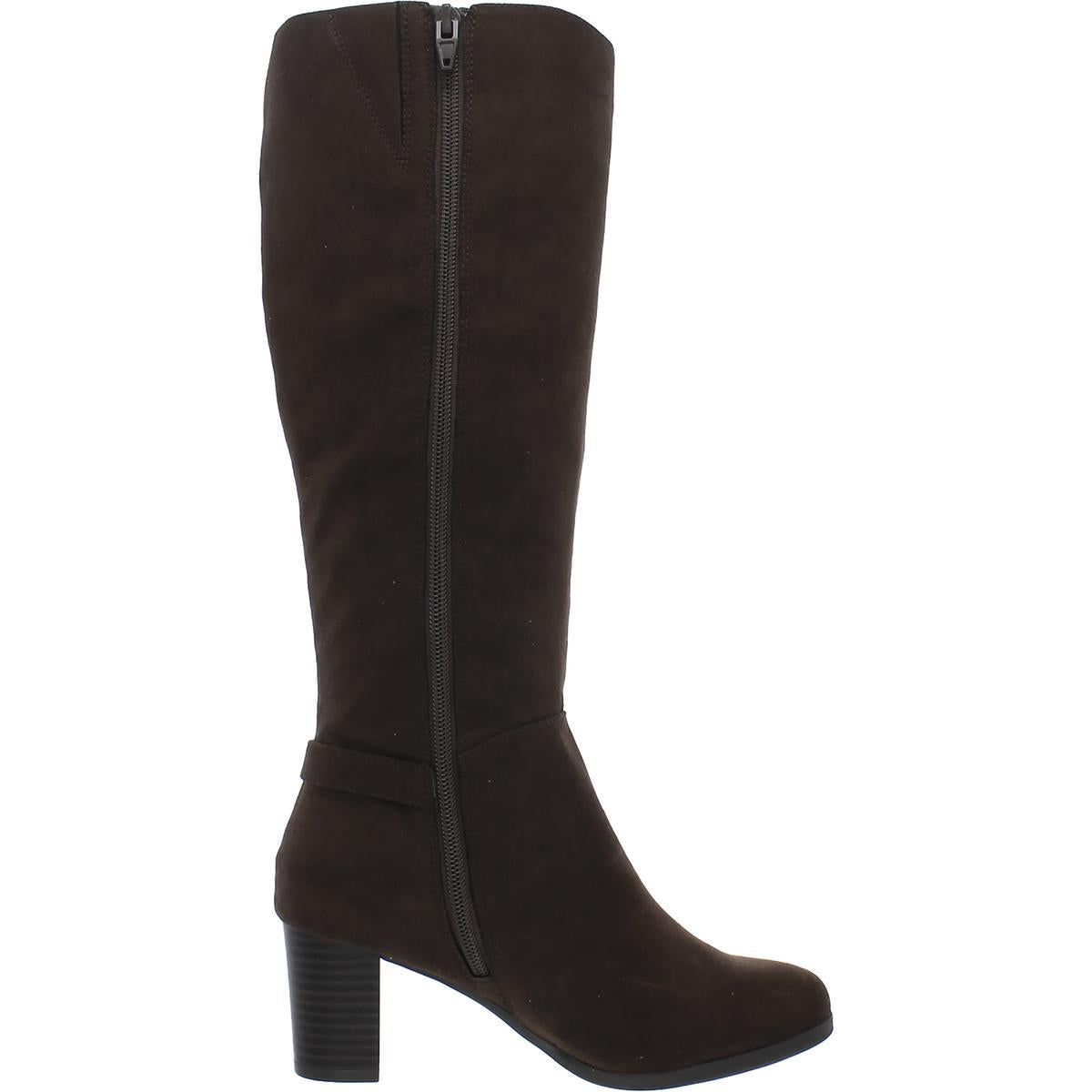 Adonnys Womens Faux Suede Knee-High Boots
