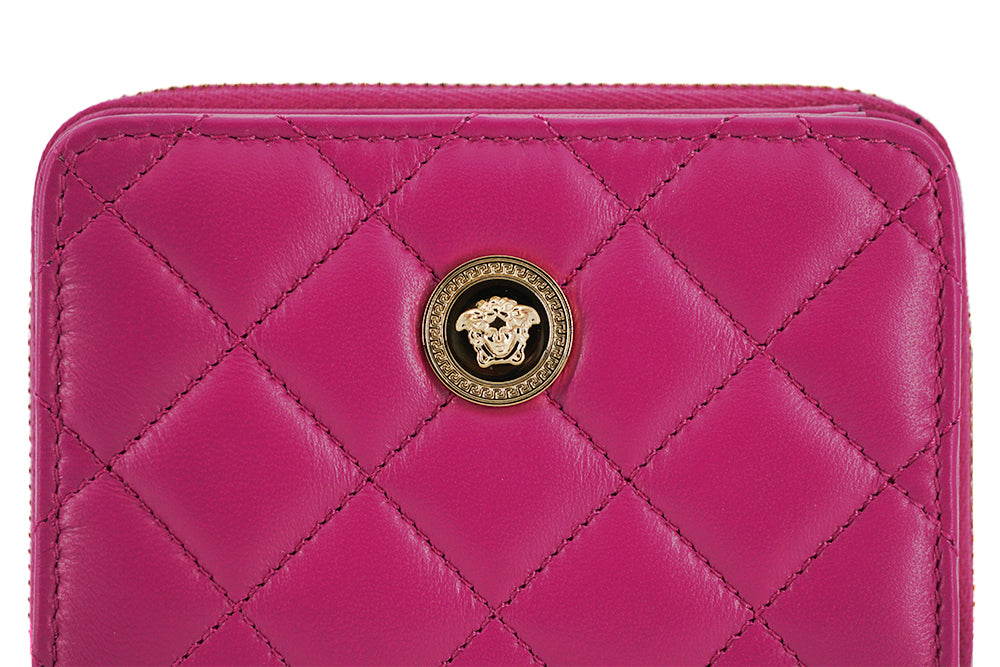 Versace Elegant Purple Quilted Leather Women's Wallet