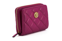 Versace Elegant Purple Quilted Leather Women's Wallet