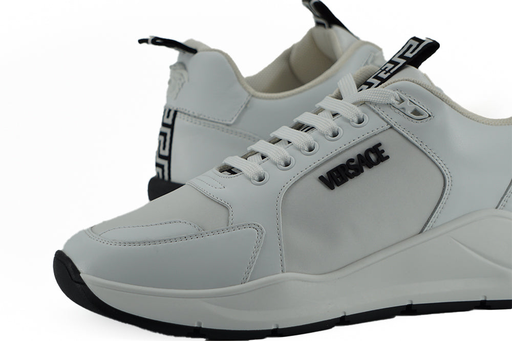 Versace Sleek White Calf Leather Men's Sneakers16