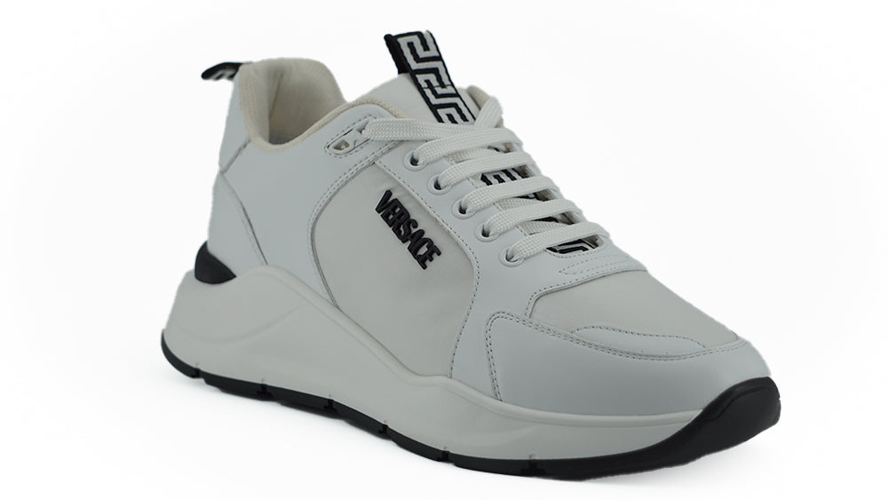 Versace Sleek White Calf Leather Men's Sneakers6