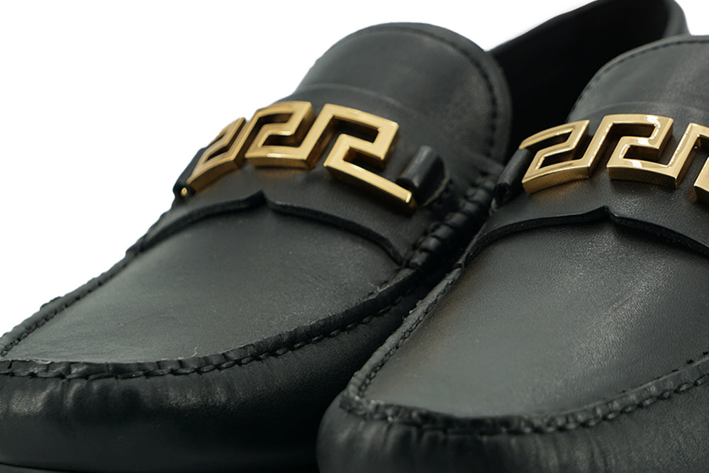 Versace Elegant Black Calf Leather Men's Men's Loafers19