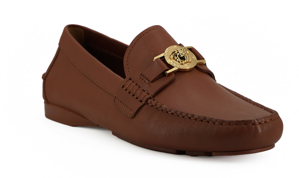 Versace Elegant Medusa-Embossed Leather Men's Loafers5