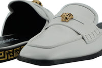 Versace Elegant White Leather Flat Women's Slides18