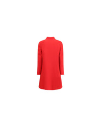 Valentino Red Wool Blend Buttoned Coat Women Jackets & Coats