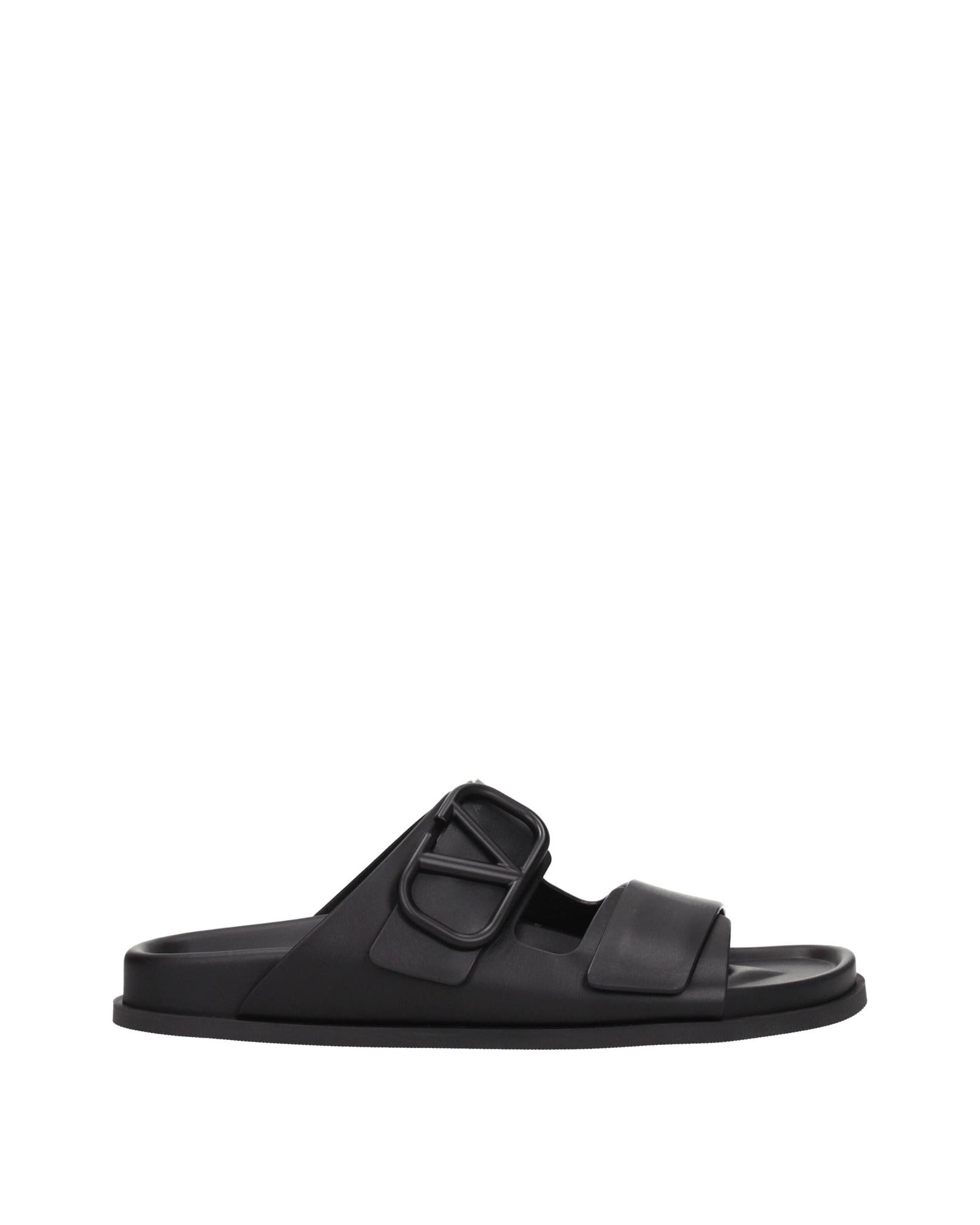 Valentino Garavani Logo Slide Sandals Men Black