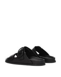 Valentino Garavani Logo Slide Sandals Men Black