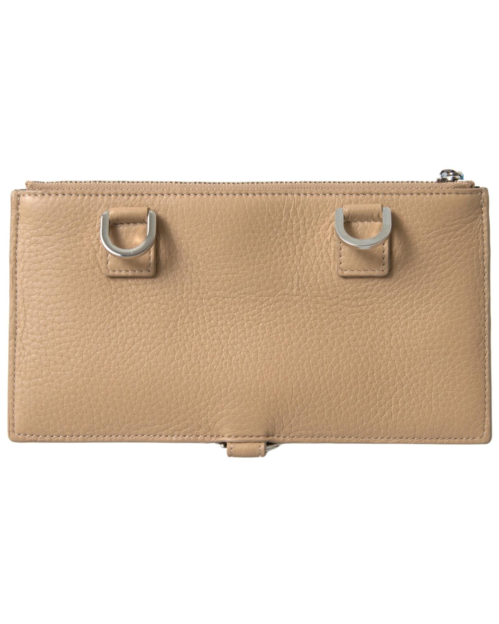 Dolce & Gabbana Sicily Wallet on Chain - Beige Leather