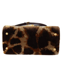 Dolce & Gabbana Devotion Small Velvet Giraffe Print Bag