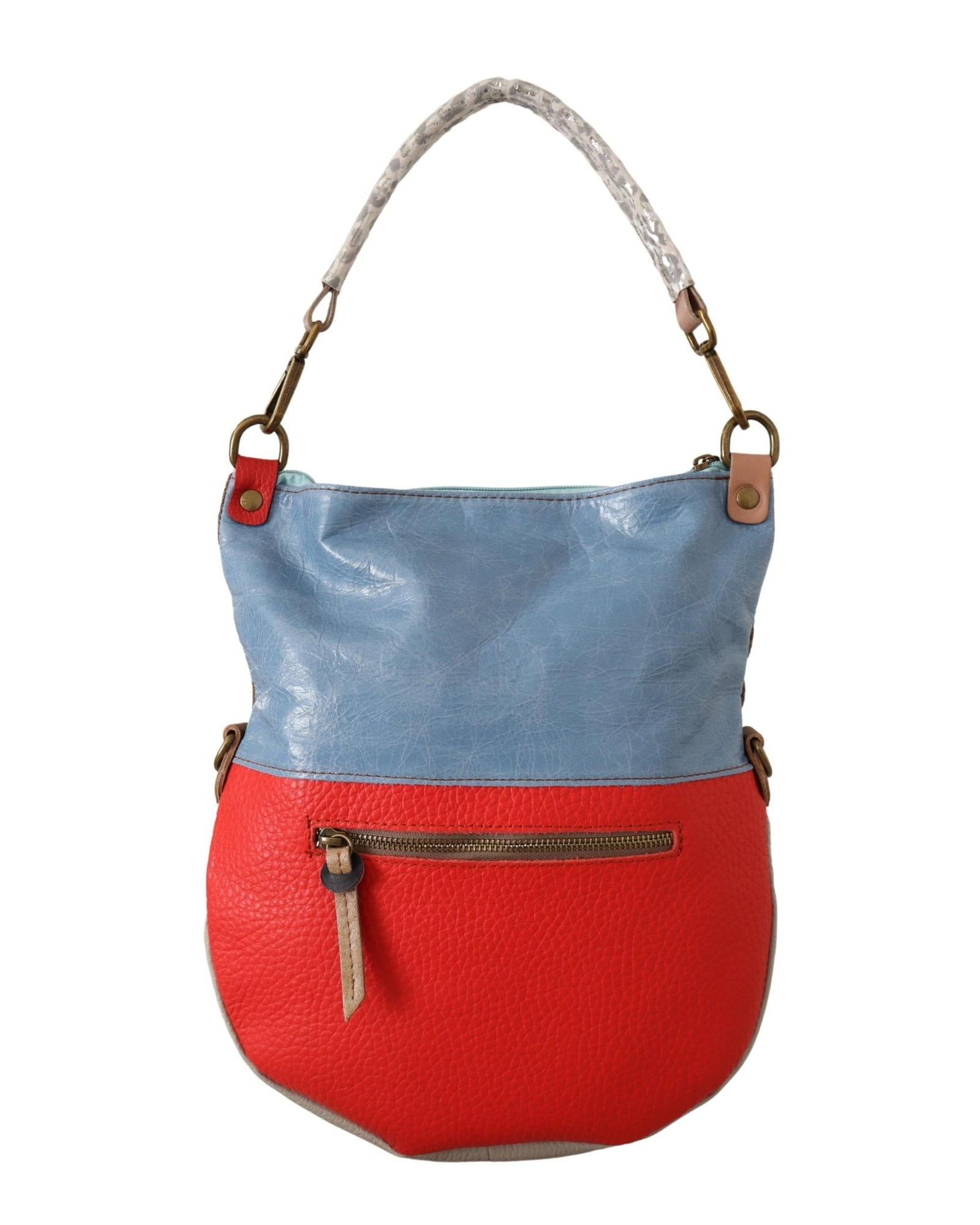 EBARRITO Beige Leather Shoulder Bag