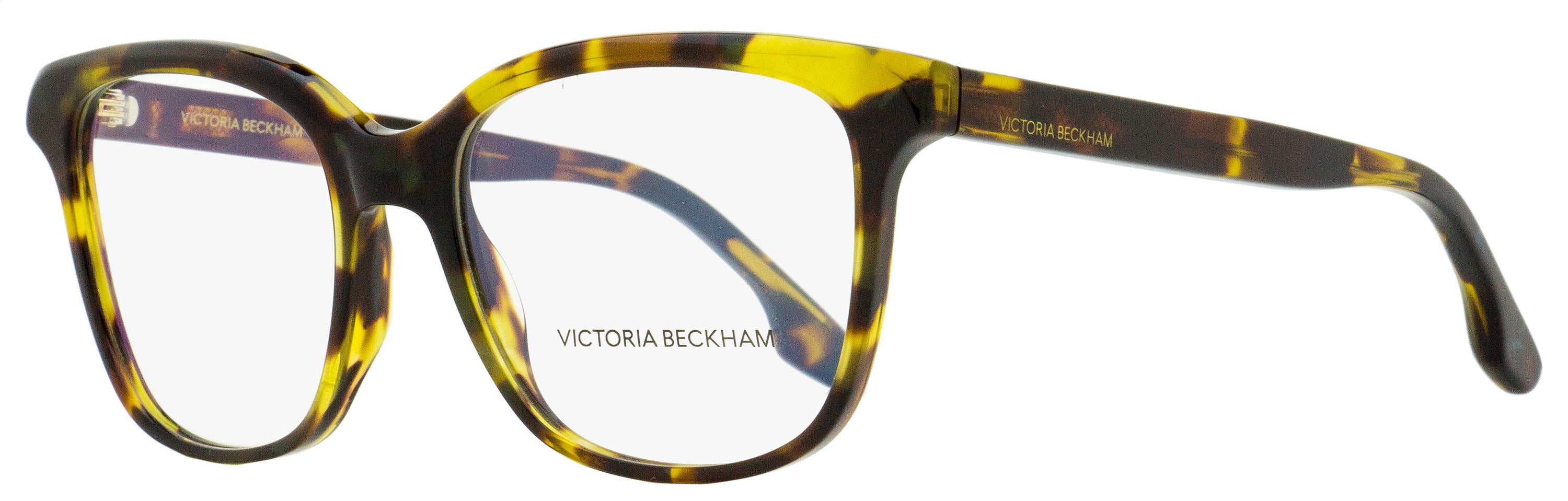 Victoria Beckham Square Eyeglasses VB2608 341 Green Tortoise 54mm Green Tortoise