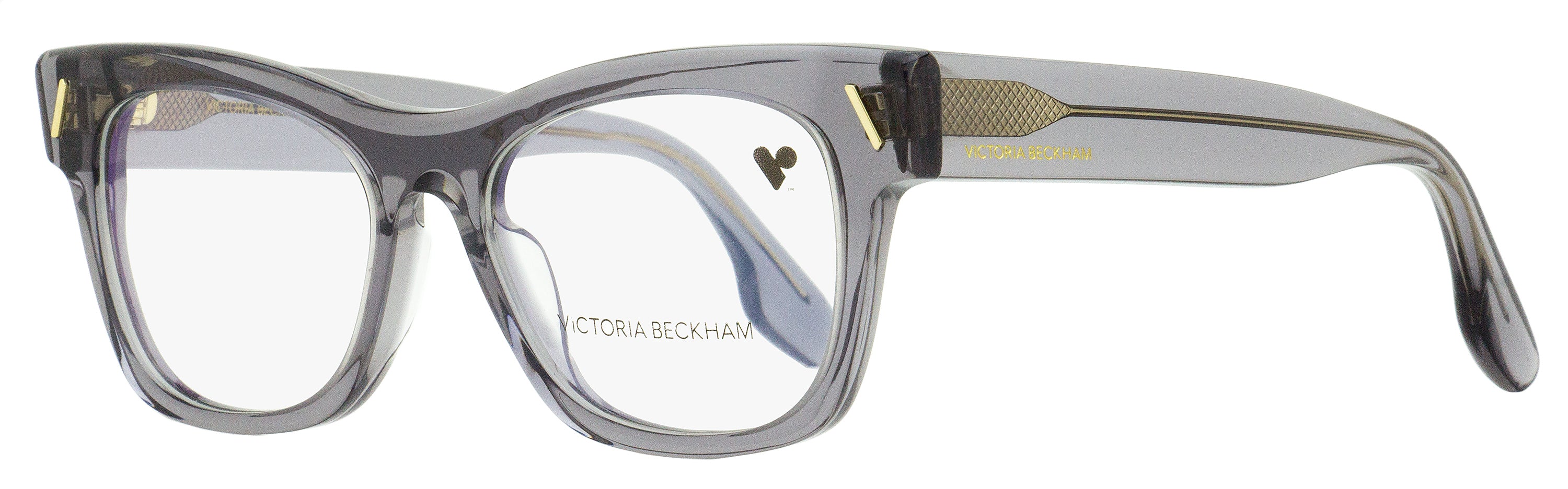 Victoria Beckham Rectangular Eyeglasses VB2634 037 Transparent Gray 51mm Transparent Gray