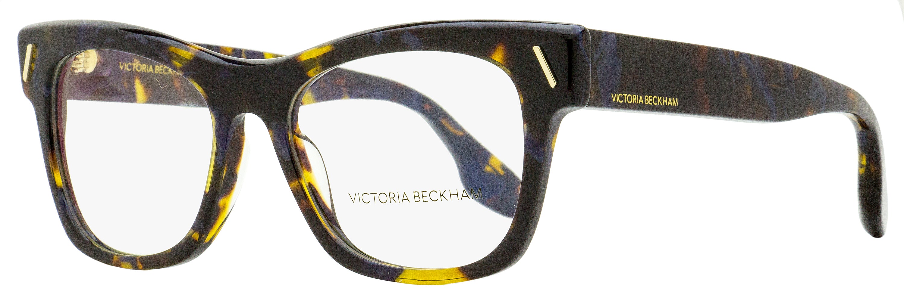 Victoria Beckham Rectangular Eyeglasses VB2634 418 Havana Blue 51mm Havana Blue