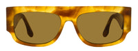 Victoria Beckham V Plaque Sunglasses VB666S 223 Blonde Horn 55mm
