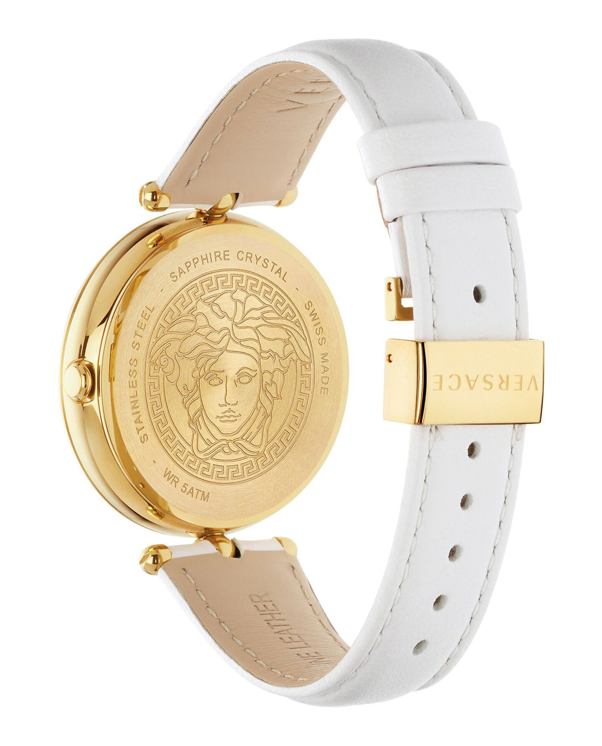 Versace Womens White 39mm Strap Fashion Watch