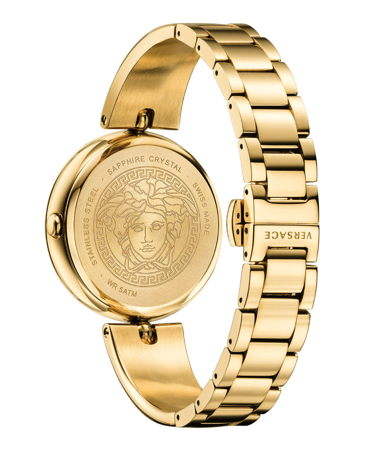 Versace Versace Womens  IP Yellow Gold 39mm Bracelet Fashion Watch