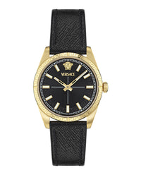 Versace Versace Womens  Gold 32mm Strap Fashion Watch