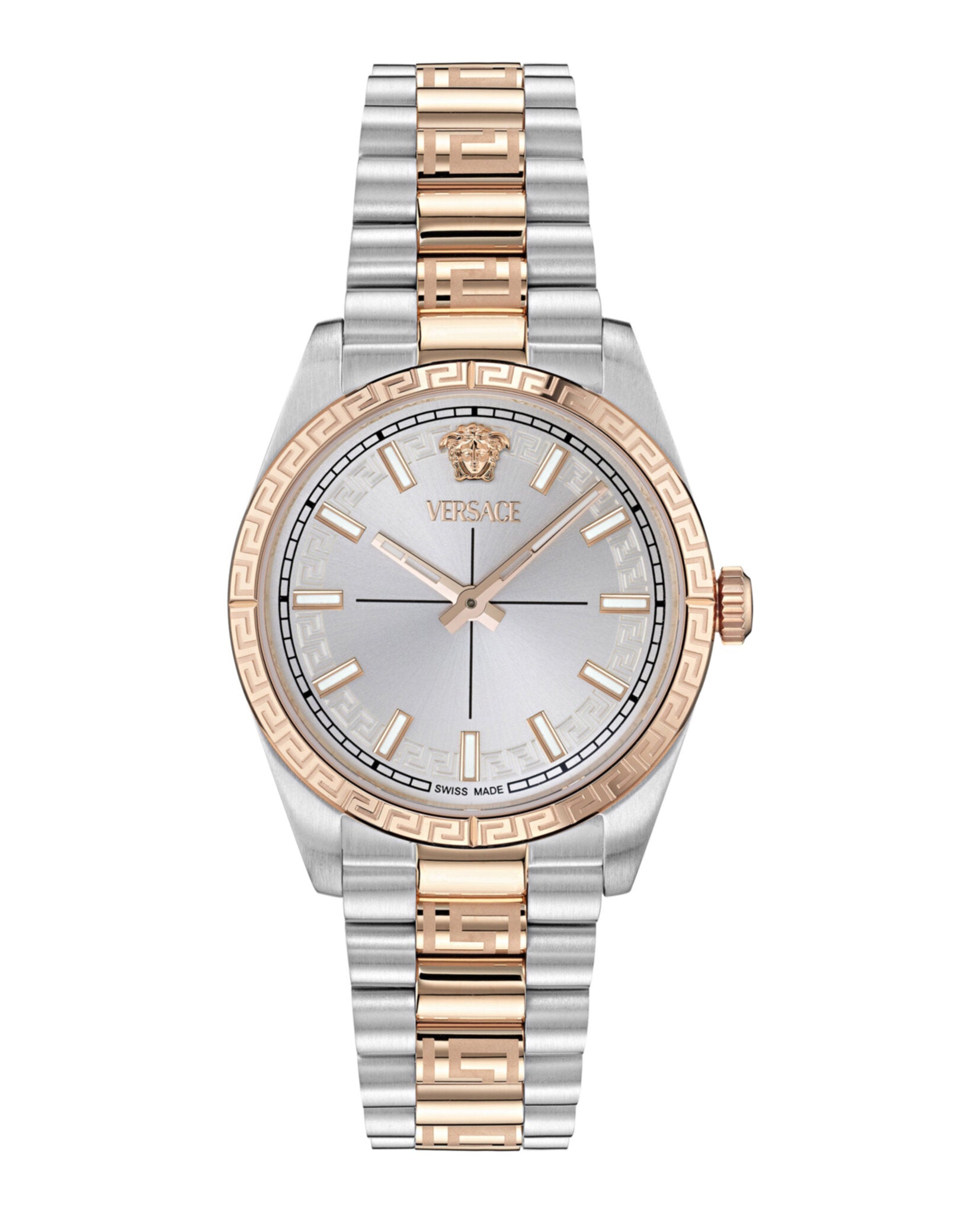 Versace Womens Two Tone 32mm Bracelet Fashion Watch