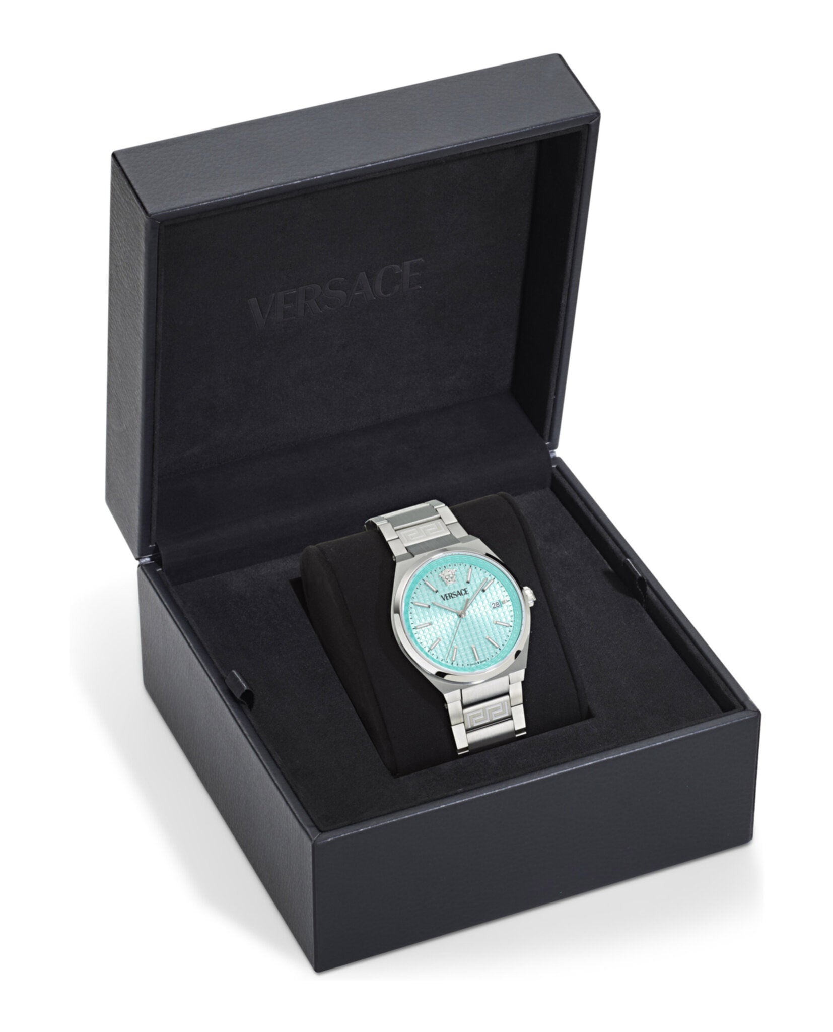 Versace Mens Stainless Steel 39mm Bracelet Fashion Watch