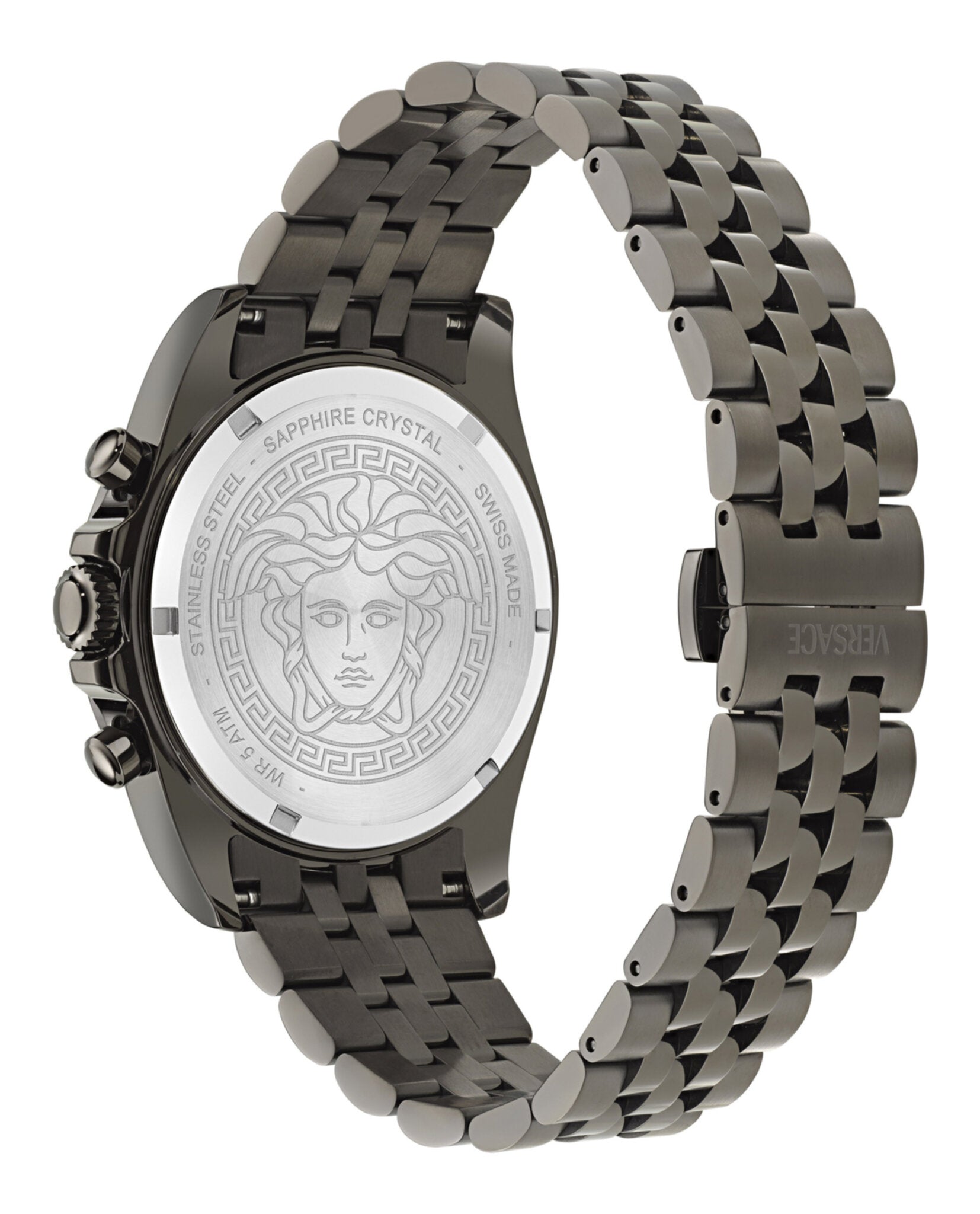 Versace Versace Mens  Gun 43mm Bracelet Fashion Watch