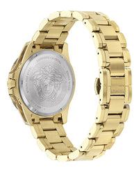 Versace Mens Gold 43mm Bracelet Fashion Watch