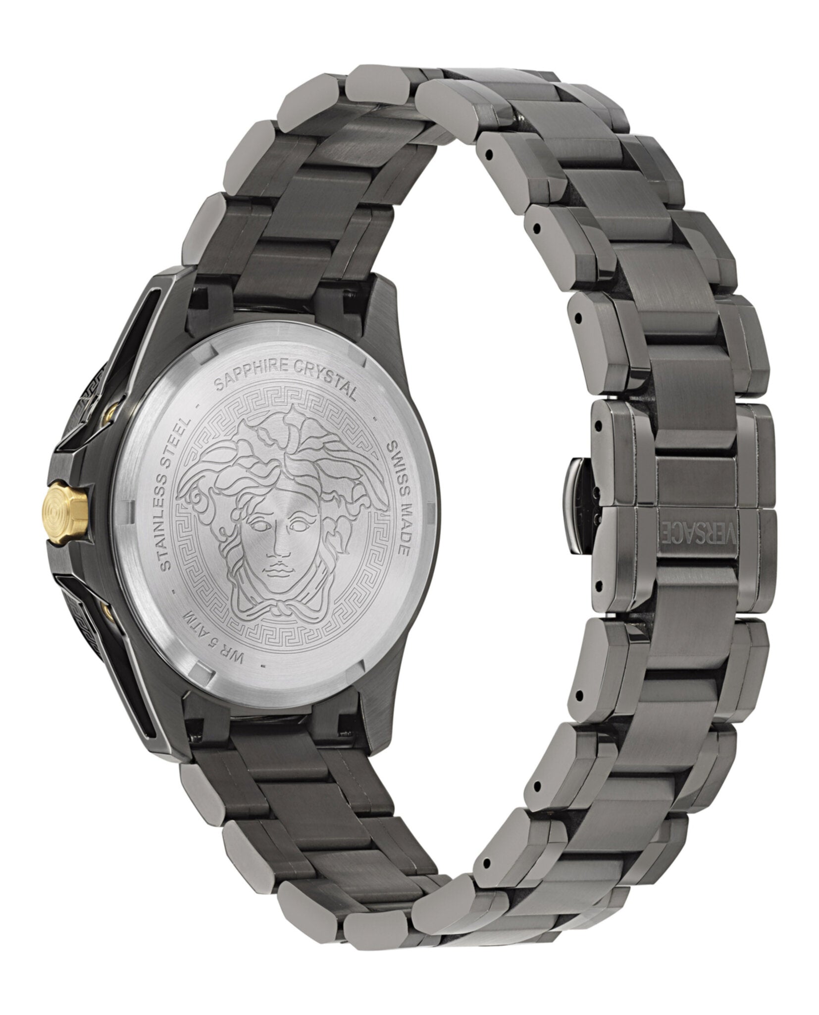 Versace Mens Gun 43mm Bracelet Fashion Watch