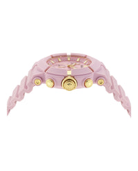 Versace Mens Pink 45mm Strap Fashion Watch