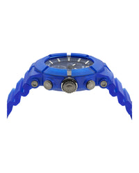 Versace Versace Mens  Blue 45mm Strap Fashion Watch